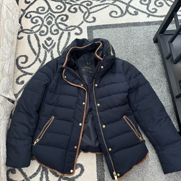 Zara Navy Puffer Jacket - Picture 1 of 1
